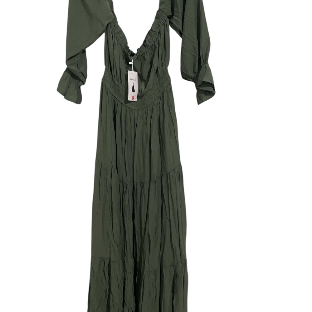 ZESICA Women's Boho Off-Shoulder Long Sleeve Dress - New with Tags! - Picture 3 of 3